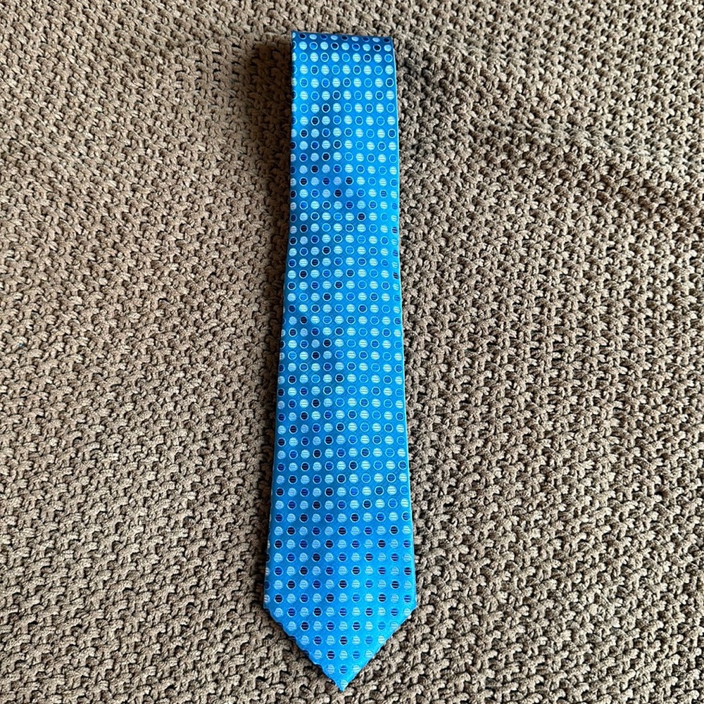 Light Blue Vitali K Polka Dot Tie